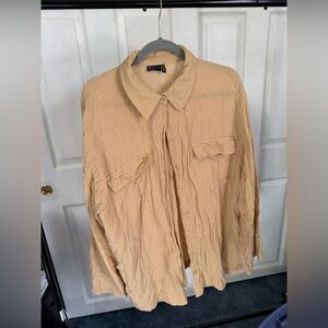 ASOS gauze bell sleeve bottom down blouse